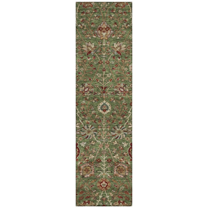 LOOMLAN Rugs Muse Green Washable Indoor-Outdoor Rug