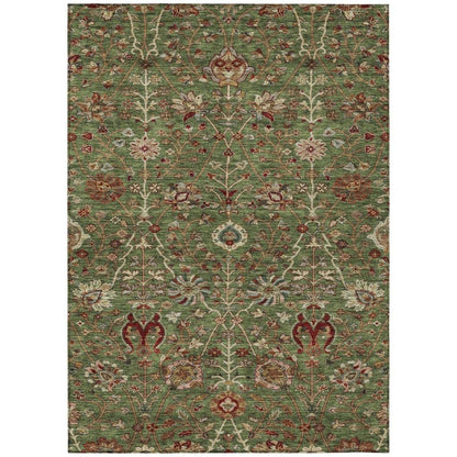 LOOMLAN Rugs Muse Green Washable Indoor-Outdoor Rug