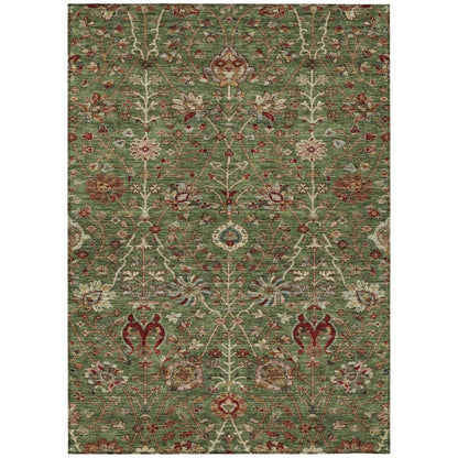 LOOMLAN Rugs Muse Green Washable Indoor-Outdoor Rug