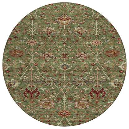 LOOMLAN Rugs Muse Green Washable Indoor-Outdoor Rug