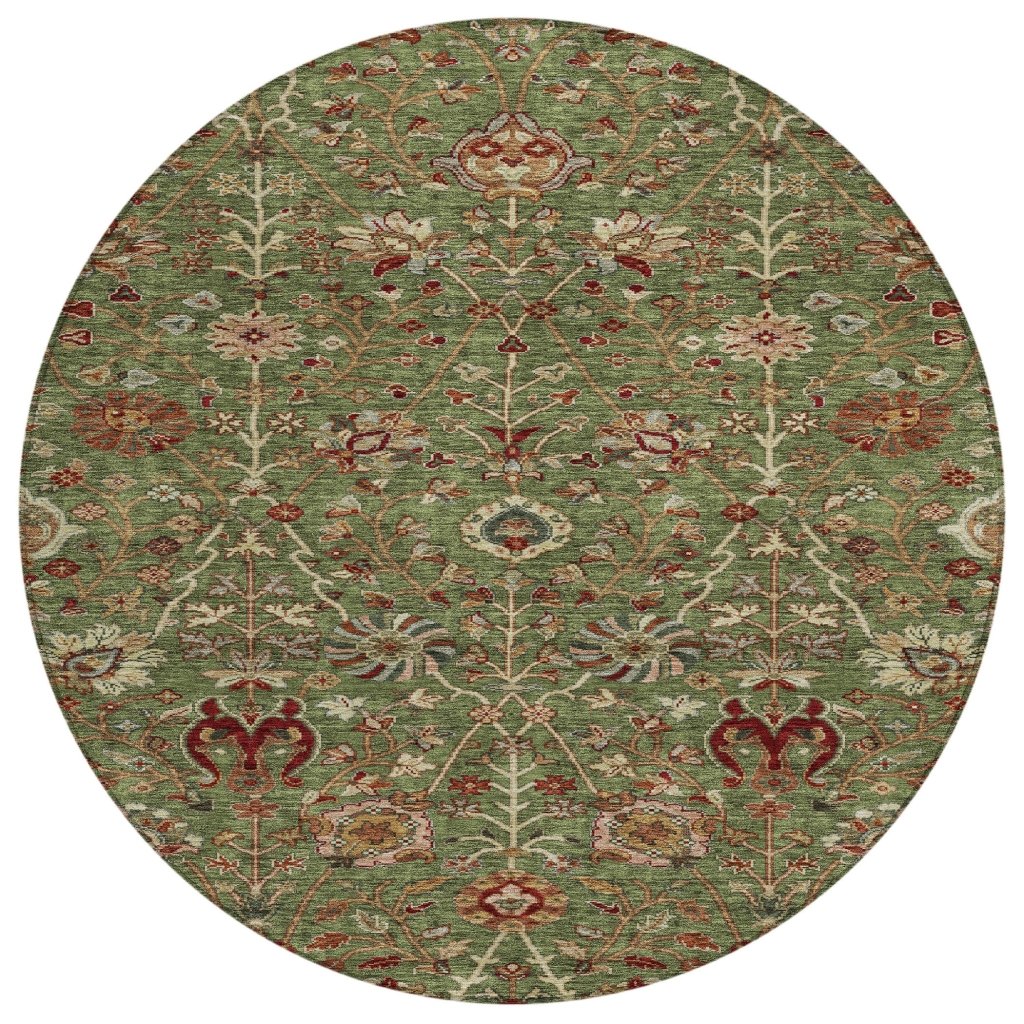 LOOMLAN Rugs Muse Green Washable Indoor-Outdoor Rug