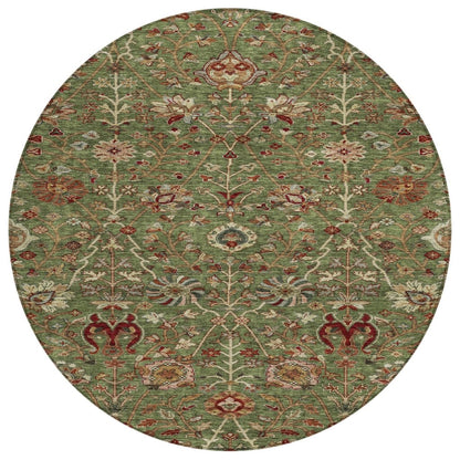 LOOMLAN Rugs Muse Green Washable Indoor-Outdoor Rug