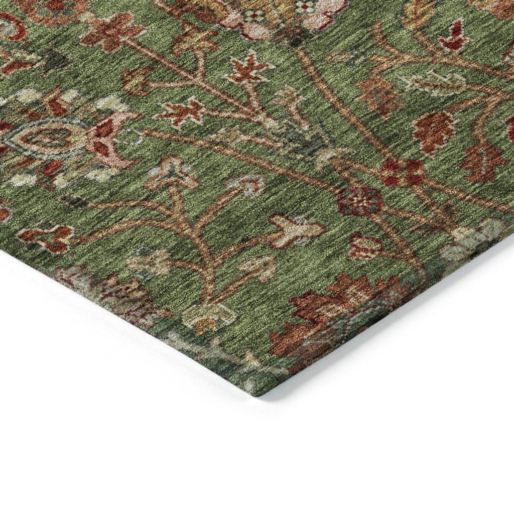 LOOMLAN Rugs Muse Green Washable Indoor-Outdoor Rug