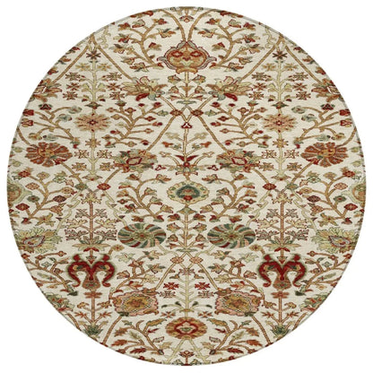 LOOMLAN Rugs Muse Ivory Washable Indoor-Outdoor Rug