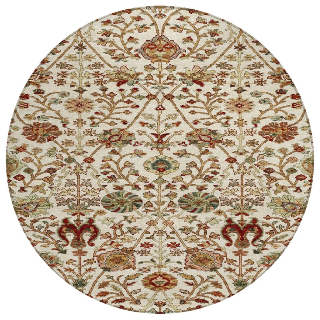LOOMLAN Rugs Muse Ivory Washable Indoor-Outdoor Rug