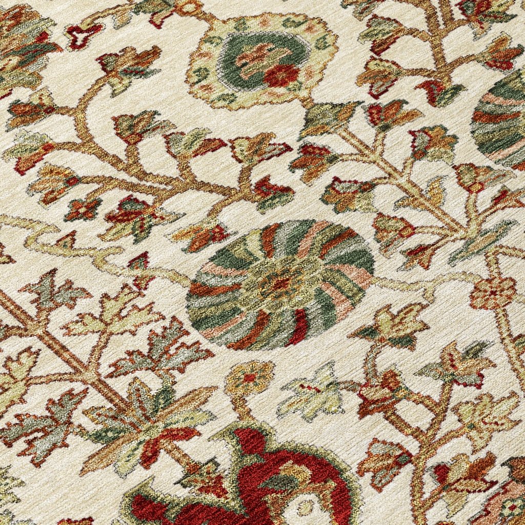 LOOMLAN Rugs Muse Ivory Washable Indoor-Outdoor Rug