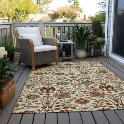 LOOMLAN Rugs Muse Ivory Washable Indoor-Outdoor Rug