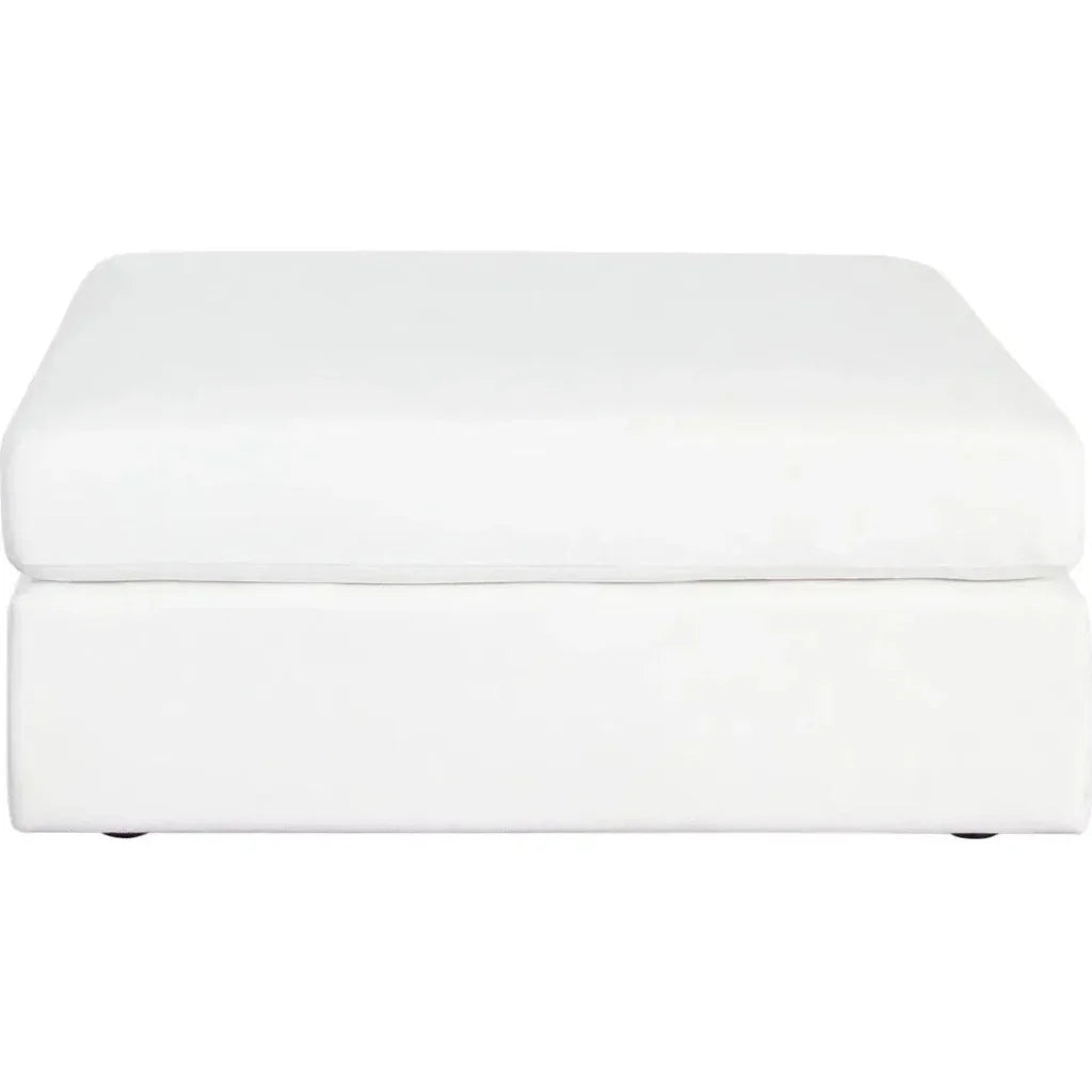 Diamond Sofa Muse Mist White Performance Fabric Ottoman