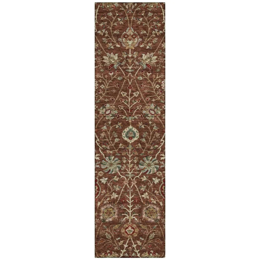 LOOMLAN Rugs Muse Orange Washable Indoor-Outdoor Rug