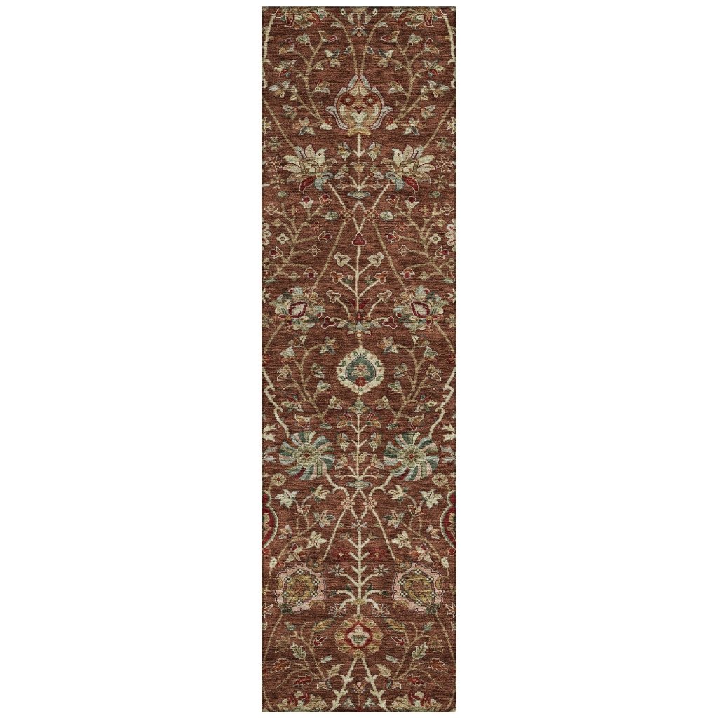 LOOMLAN Rugs Muse Orange Washable Indoor-Outdoor Rug