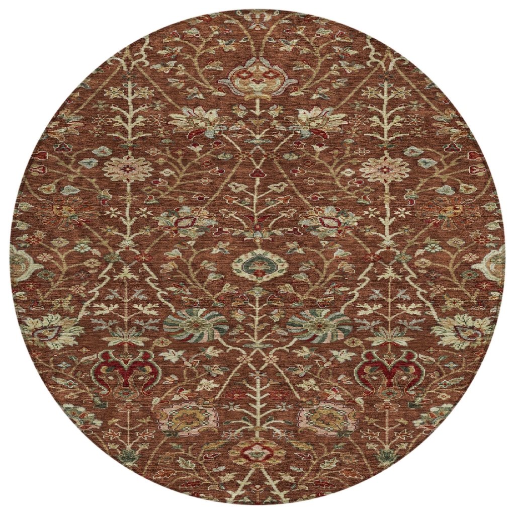 LOOMLAN Rugs Muse Orange Washable Indoor-Outdoor Rug