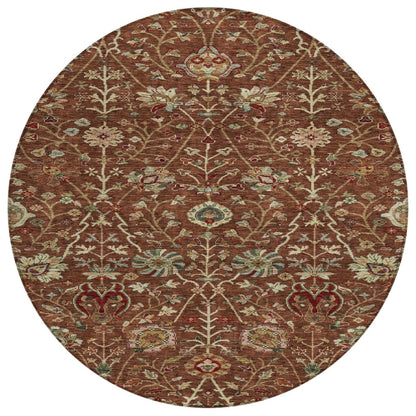 LOOMLAN Rugs Muse Orange Washable Indoor-Outdoor Rug