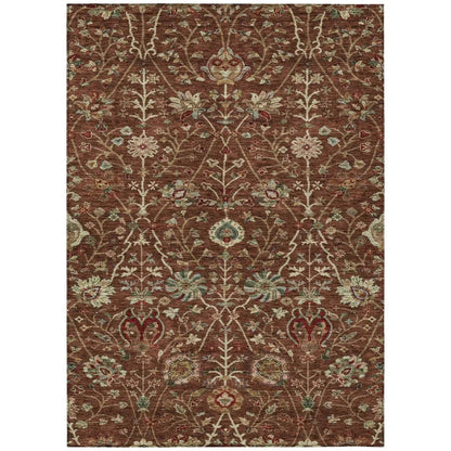 LOOMLAN Rugs Muse Orange Washable Indoor-Outdoor Rug