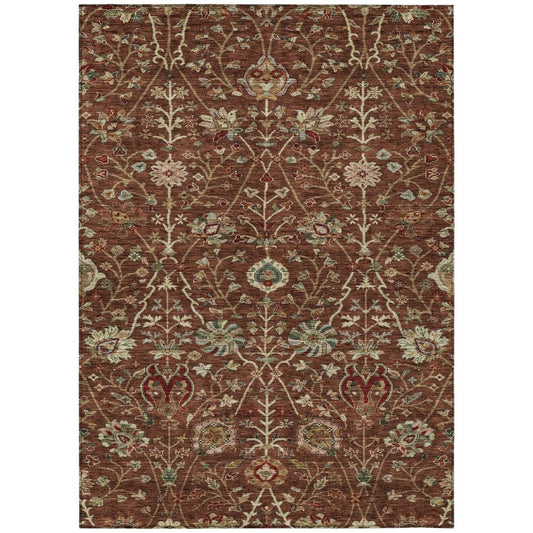 LOOMLAN Rugs Muse Orange Washable Indoor-Outdoor Rug