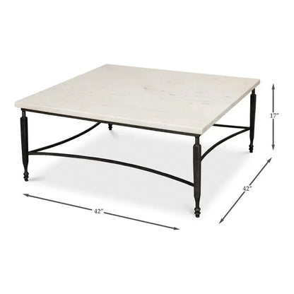 Mykos Square Coffee Table - LOOMLAN - Sarreid - Coffee Tables