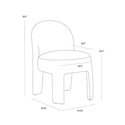 SUNPAN Myrtle Performance Fabric Dining Chair