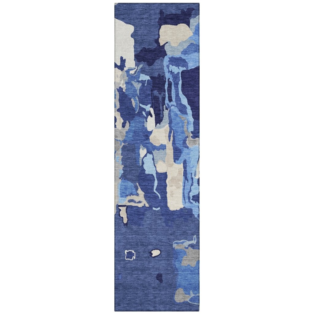 LOOMLAN Rugs Mysa Blue Washable Indoor-Outdoor Rug