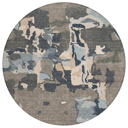 LOOMLAN Rugs Mysa Brown Washable Indoor-Outdoor Rug