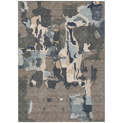 LOOMLAN Rugs Mysa Brown Washable Indoor-Outdoor Rug