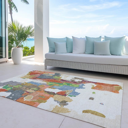 LOOMLAN Rugs Mysa Ivory Washable Indoor-Outdoor Rug