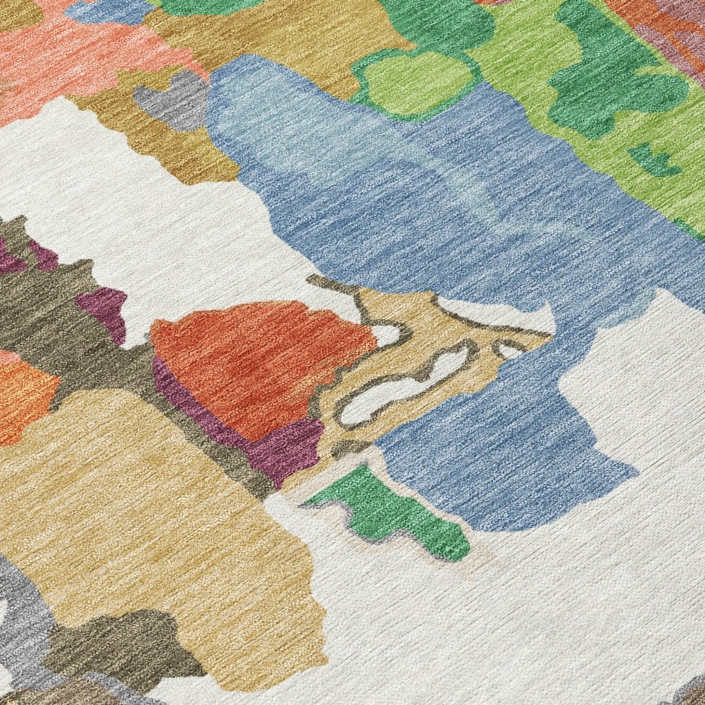 LOOMLAN Rugs Mysa Ivory Washable Indoor-Outdoor Rug
