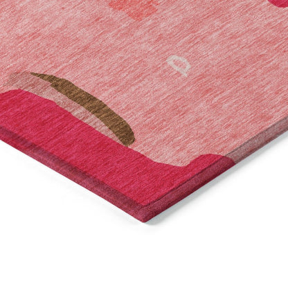 LOOMLAN Rugs Mysa Orange Washable Indoor-Outdoor Rug