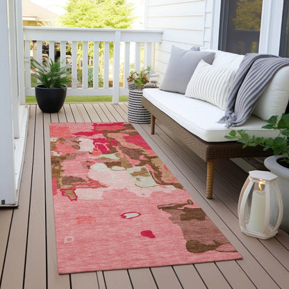 LOOMLAN Rugs Mysa Orange Washable Indoor-Outdoor Rug