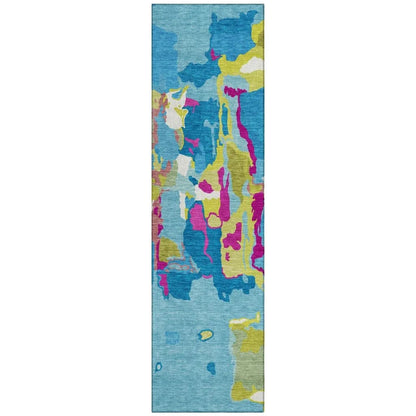 LOOMLAN Rugs Mysa Teal Washable Indoor-Outdoor Rug