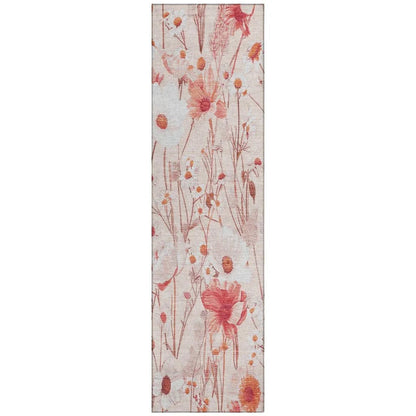 LOOMLAN Rugs Nafeza Orange Washable Indoor-Outdoor Rug