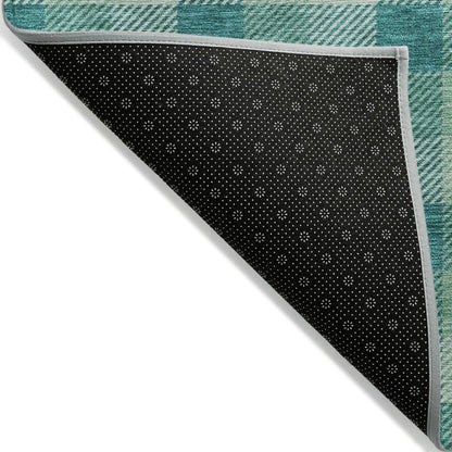 LOOMLAN Rugs Nahlia Blue Washable Indoor-Outdoor Rug