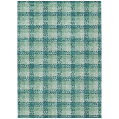 LOOMLAN Rugs Nahlia Blue Washable Indoor-Outdoor Rug