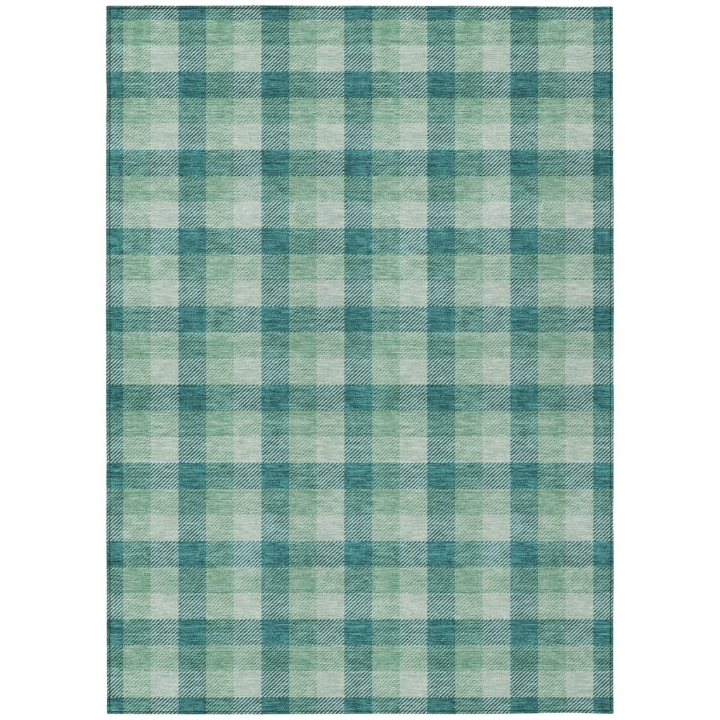 LOOMLAN Rugs Nahlia Blue Washable Indoor-Outdoor Rug