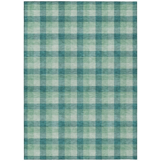 LOOMLAN Rugs Nahlia Blue Washable Indoor-Outdoor Rug