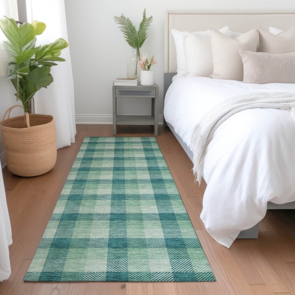 LOOMLAN Rugs Nahlia Blue Washable Indoor-Outdoor Rug
