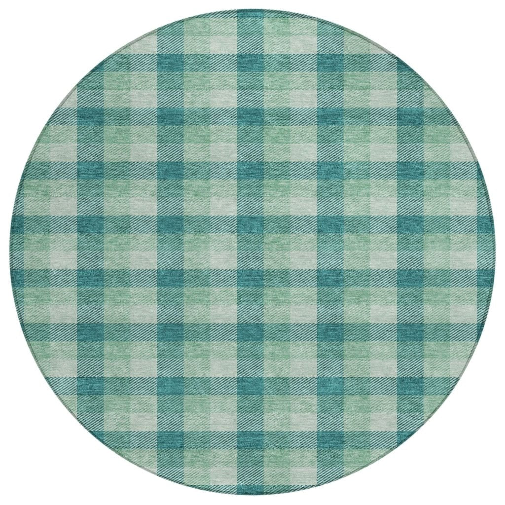LOOMLAN Rugs Nahlia Blue Washable Indoor-Outdoor Rug