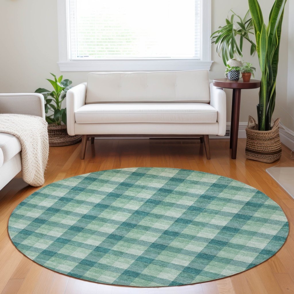 LOOMLAN Rugs Nahlia Blue Washable Indoor-Outdoor Rug