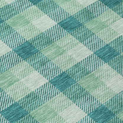 LOOMLAN Rugs Nahlia Blue Washable Indoor-Outdoor Rug