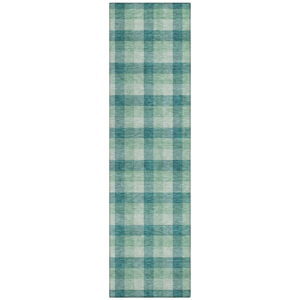 LOOMLAN Rugs Nahlia Blue Washable Indoor-Outdoor Rug