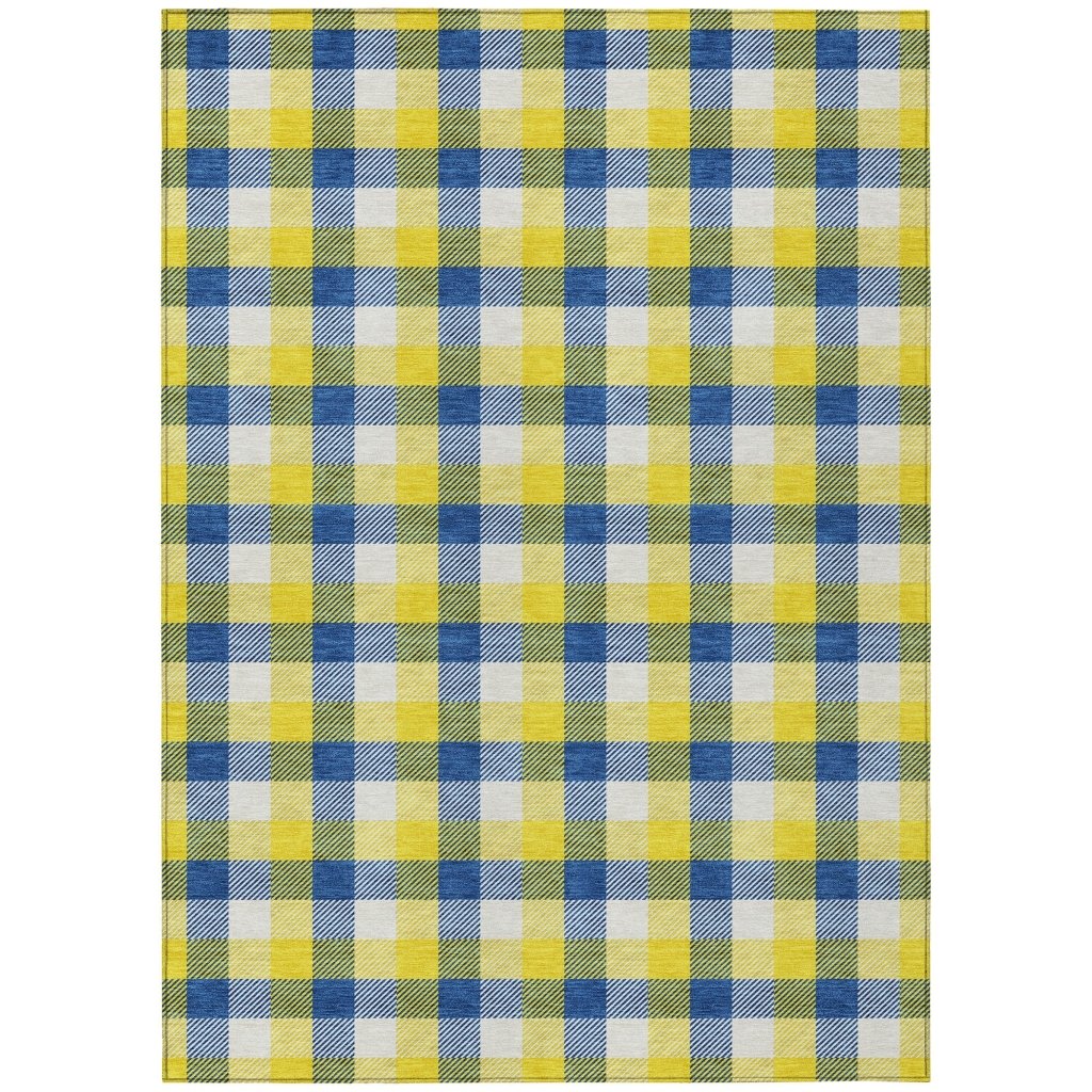 LOOMLAN Rugs Nahlia Gold Washable Indoor-Outdoor Rug