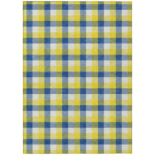 LOOMLAN Rugs Nahlia Gold Washable Indoor-Outdoor Rug