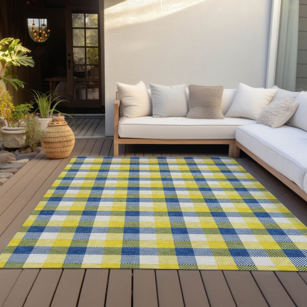 LOOMLAN Rugs Nahlia Gold Washable Indoor-Outdoor Rug