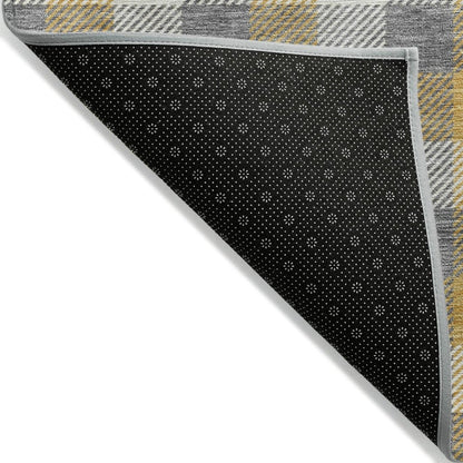 LOOMLAN Rugs Nahlia Gray Washable Indoor-Outdoor Rug