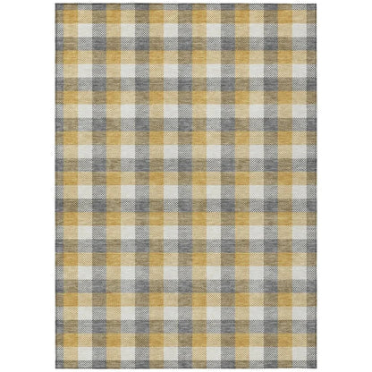 LOOMLAN Rugs Nahlia Gray Washable Indoor-Outdoor Rug