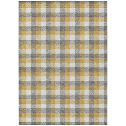 LOOMLAN Rugs Nahlia Gray Washable Indoor-Outdoor Rug