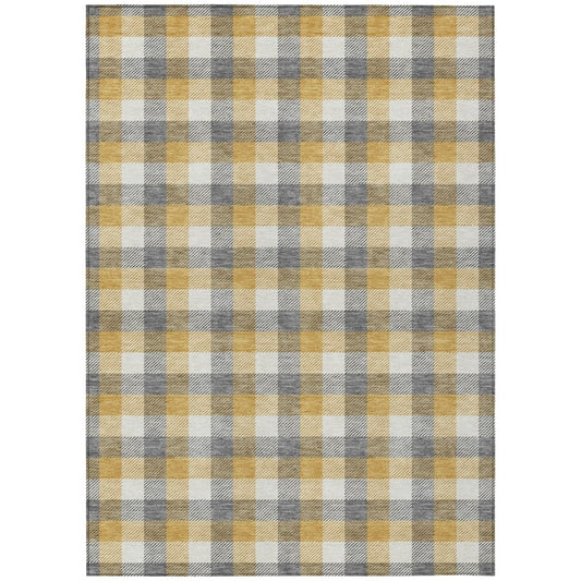 LOOMLAN Rugs Nahlia Gray Washable Indoor-Outdoor Rug