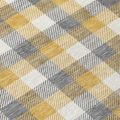 LOOMLAN Rugs Nahlia Gray Washable Indoor-Outdoor Rug