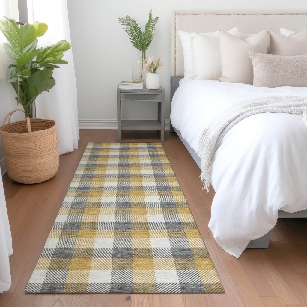 LOOMLAN Rugs Nahlia Gray Washable Indoor-Outdoor Rug
