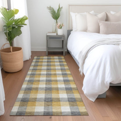 LOOMLAN Rugs Nahlia Gray Washable Indoor-Outdoor Rug