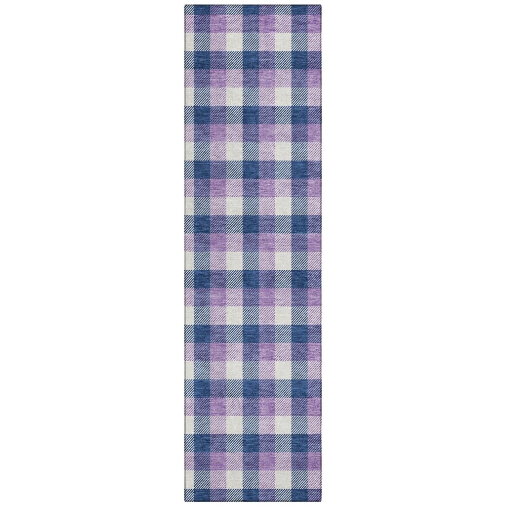 LOOMLAN Rugs Nahlia Navy Washable Indoor-Outdoor Rug