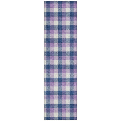 LOOMLAN Rugs Nahlia Navy Washable Indoor-Outdoor Rug
